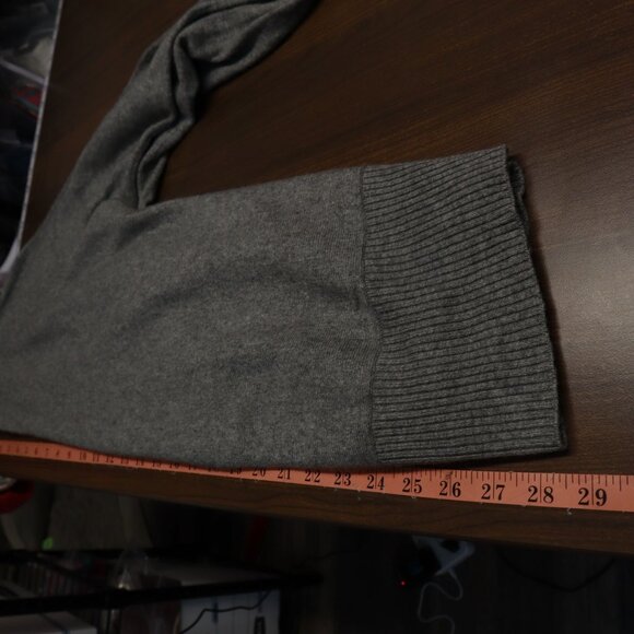SFA Cashmere Angora Wool Sweater Women M Gray Career Preppy Quiet Luxury Classic - Picture 8 of 15